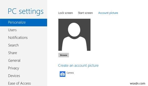 Windows 8 /8.1 でアカウントの画像を変更するための上位 2 つのオプション
