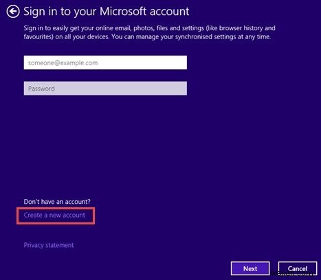 Windows 8.1 でローカル アカウントを Microsoft アカウントに変更する方法