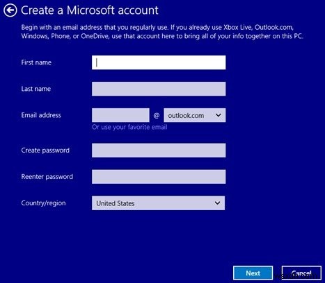 Windows 8.1 でローカル アカウントを Microsoft アカウントに変更する方法