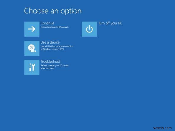 Windows 8 でセーフ モードを起動する