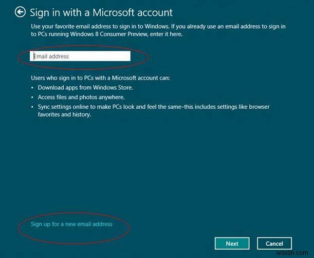 Windows 8 で Microsoft アカウントとローカル アカウントを切り替える