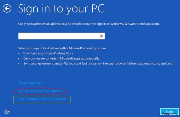 Windows 8 で新しいユーザー アカウントを作成する方法