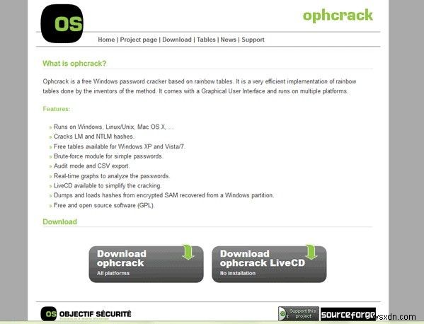Windows 7 で Ophcrack を使用してパスワードをリセットする方法