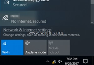 修正:WiFi は接続されているがインターネットがない (Windows 10/8/7)