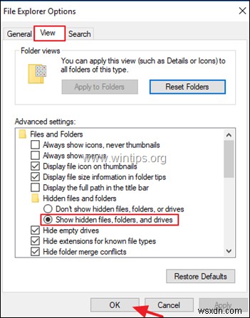 Windows 10/8.1 で隠しファイルを表示する方法