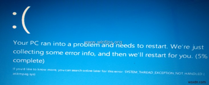 修正:Windows 10/8 でシステム スレッドの例外が処理されない (解決済み)