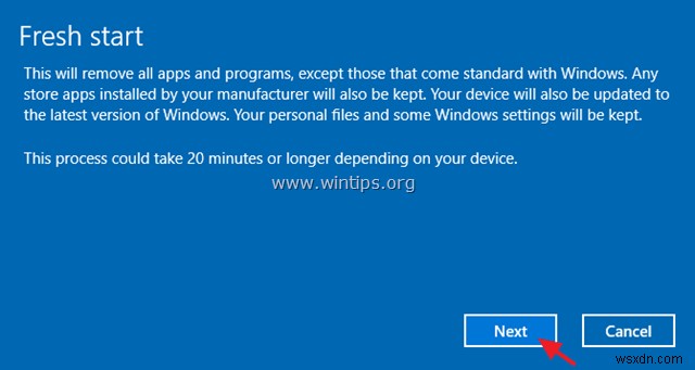 Windows 10 PC を元の状態にリセットする方法