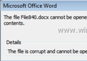 修正:Word ファイルが破損していて開くことができない (破損した Word ファイルを回復する) 