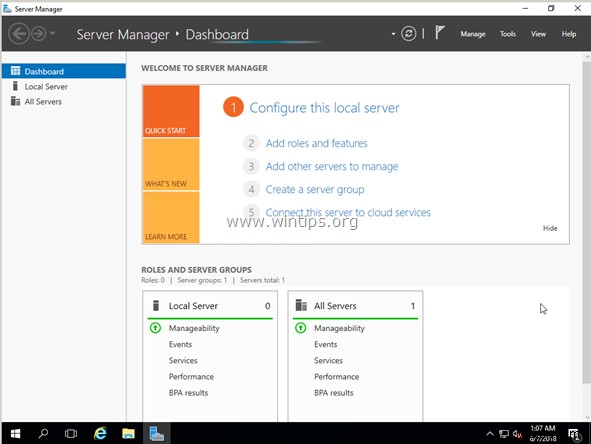 Windows Server 2016 を段階的にインストールする方法