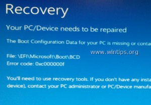 Windows 10/8/8.1 で BSOD エラー 0x000000f が見つからないブート構成データを修正