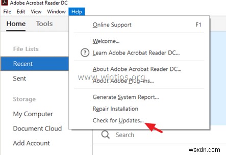Adobe Reader DC で自動更新を無効にする方法
