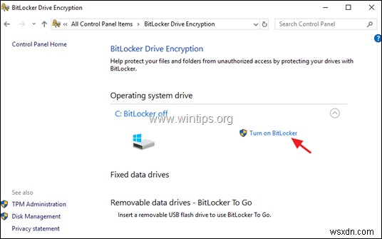 Windows 10 Pro および Enterprise で BitLocker を使用してドライブ C:を暗号化する方法。