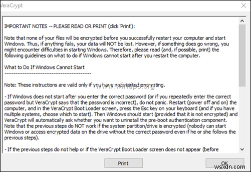 Windows で VeraCrypt を使用してドライブ C:を暗号化する方法 (すべてのバージョン)。