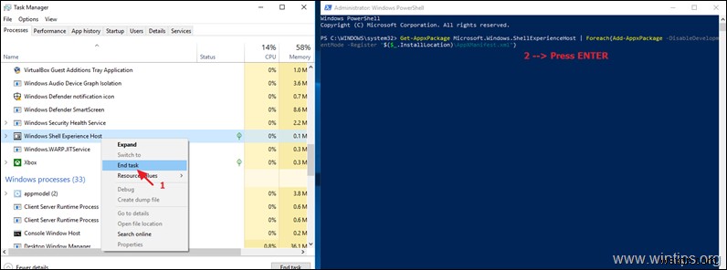 FIX:Windows Shell Experience Host の展開が HRESULT 0x80073D02 で失敗する (解決済み)