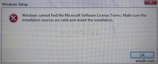 修正:Windows が Microsoft ソフトウェア ライセンス条項を見つけられない