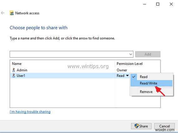 Windows 10 でファイルを共有する方法