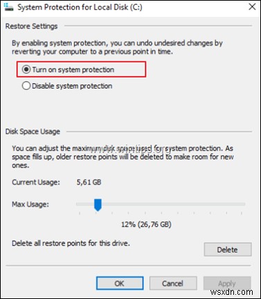 修正:利用可能な以前のバージョンはありませんが、Windows 10 でシステム保護が有効になっています。 (解決済み) 