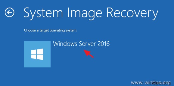 Windows が正常に起動しない場合に、システム イメージ バックアップから Server 2016 を復元する方法。 (オフライン方式)