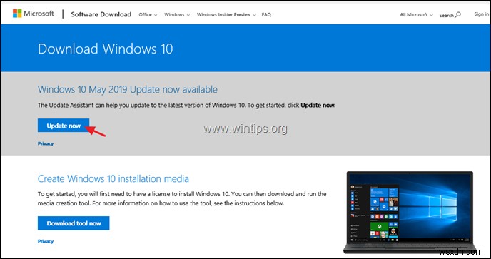 修正:Windows 10 Update 1903 のインストールに失敗しました (解決済み)