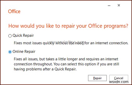 修正:Office 2019/2016 でアプリケーションが正しく起動できなかった (0xc0000142)。