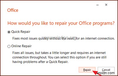 修正:Office 2019/2016 でアプリケーションが正しく起動できなかった (0xc0000142)。