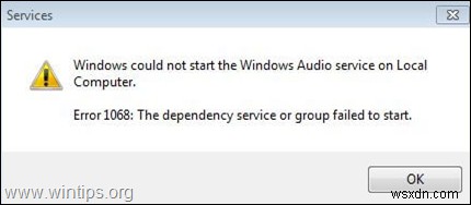 修正:Windows 10 で音が出ない。オーディオ サービスを開始できない 1068 (解決済み)。