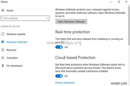 Server 2016 で Windows Defender ウイルス対策を無効または削除する方法