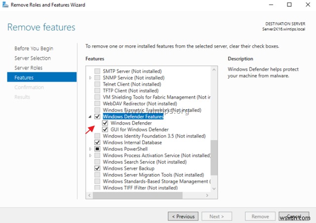 Server 2016 で Windows Defender ウイルス対策を無効または削除する方法