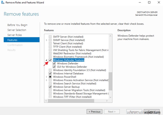 Server 2016 で Windows Defender ウイルス対策を無効または削除する方法