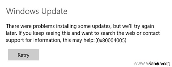 修正:Windows 10/8/7 OS での 0x80004005 Windows Update エラー (解決済み) 