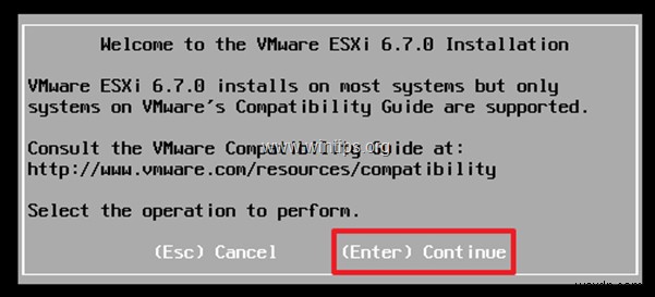 ベア メタル サーバーに vSphere ESXi 6.7 をインストールする方法。