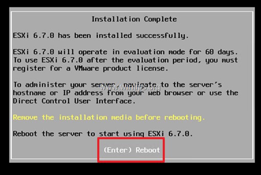 ベア メタル サーバーに vSphere ESXi 6.7 をインストールする方法。