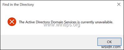 修正:Windows 10/8/7 OS で印刷しようとすると、Active Directory ドメイン サービスが現在利用できない。