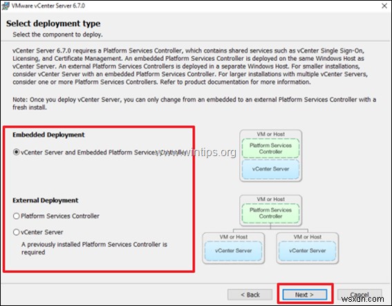 Windows に vCenter Server 6.7 をインストールする方法