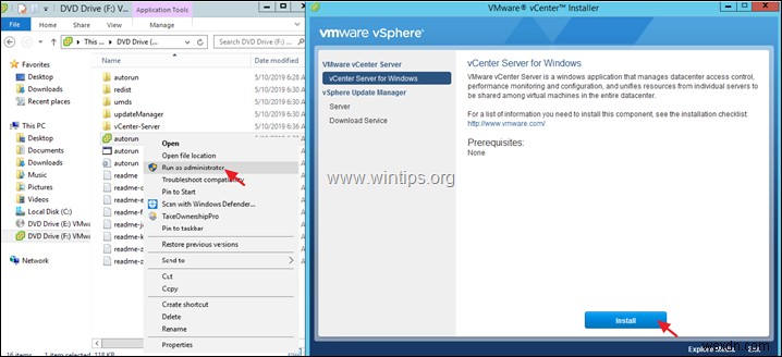 Windows に vCenter Server 6.7 をインストールする方法