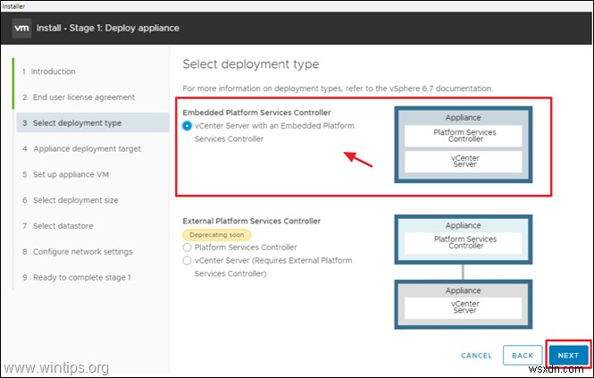 VMware vSphere Hypervisor ESXi 6.7 に VCenter Server Appliance をインストールする方法