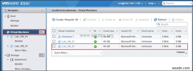 vSphere Hypervisor ESXi 6.7 で仮想マシンのクローンを作成する方法。 