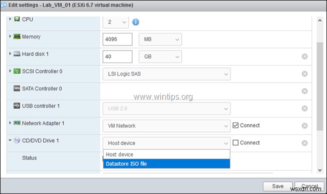 vSphere Hypervisor ESXi 6.7 で仮想マシンを作成する方法 