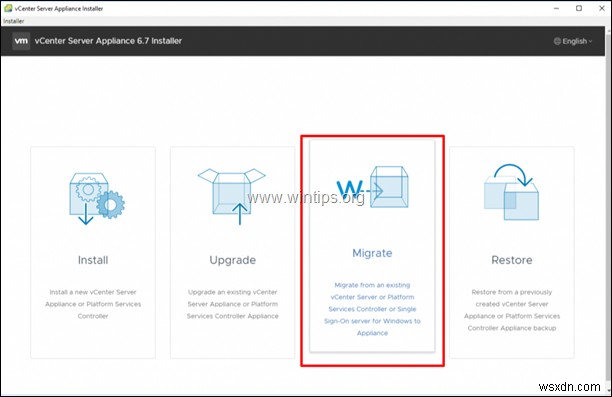 Windows 上の VMware vCenter Server を VCSA 6.7 に移行する方法