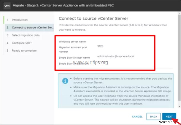 Windows 上の VMware vCenter Server を VCSA 6.7 に移行する方法