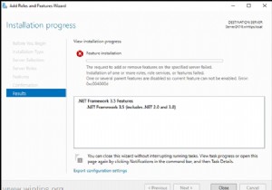 FIX:Server 2016 での NET Framework 3.5 0xc004000d インストール エラー (解決済み)