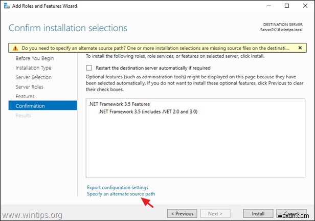 FIX:Server 2016 での NET Framework 3.5 0xc004000d インストール エラー (解決済み)