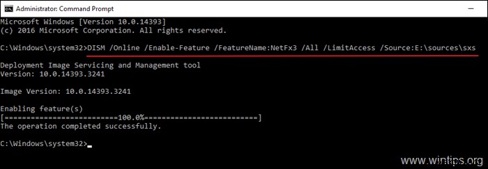 FIX:Server 2016 での NET Framework 3.5 0xc004000d インストール エラー (解決済み)