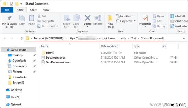 Windows のエクスプローラーで SharePoint をネットワーク ドライブとしてマップする方法。 