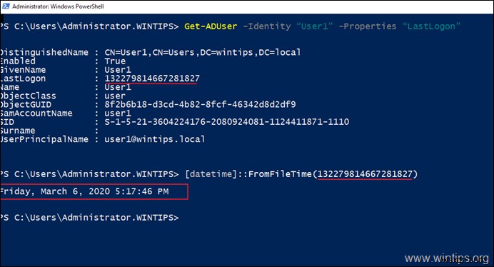 Active Directory でユーザーの最終ログイン時間を表示する方法