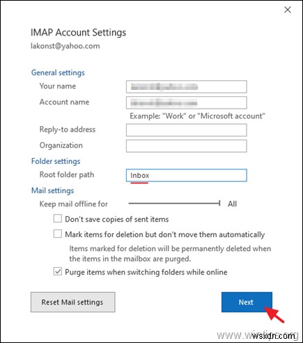 修正:IMAP フォルダが Outlook ウィンドウに表示されない。 (解決済み)