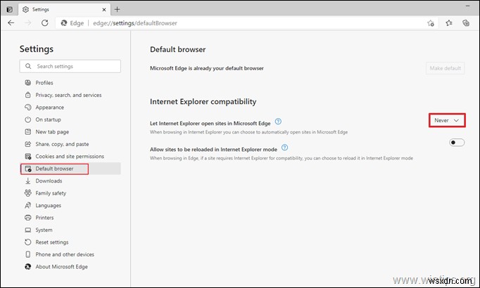 Internet Explorer を停止して Edge でサイトを強制的に開く方法。 (解決済み)