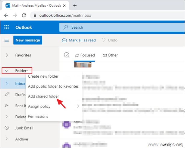 Outlook および Outlook Web App で共有メールボックスを追加する方法