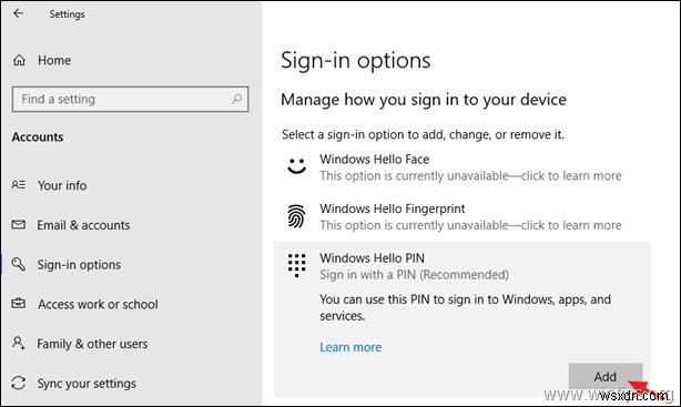 修正:Windows 10 で PIN を追加または変更できない (解決済み)