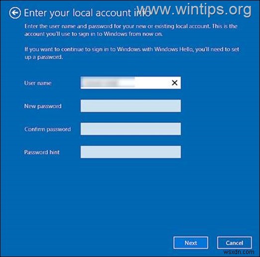 Windows 10 で Microsoft アカウントをローカル アカウントに切り替える方法